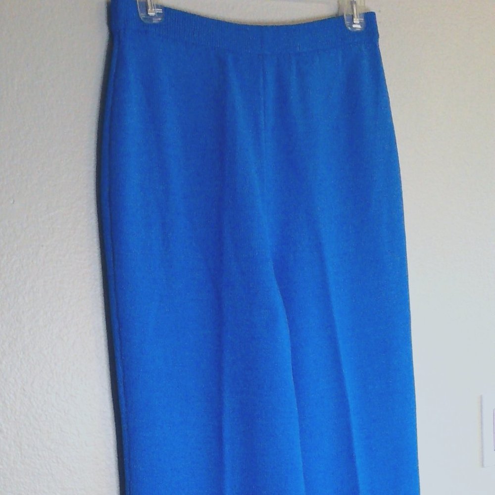 ST. JOHN Cerulean Blue Knit Pants size 6